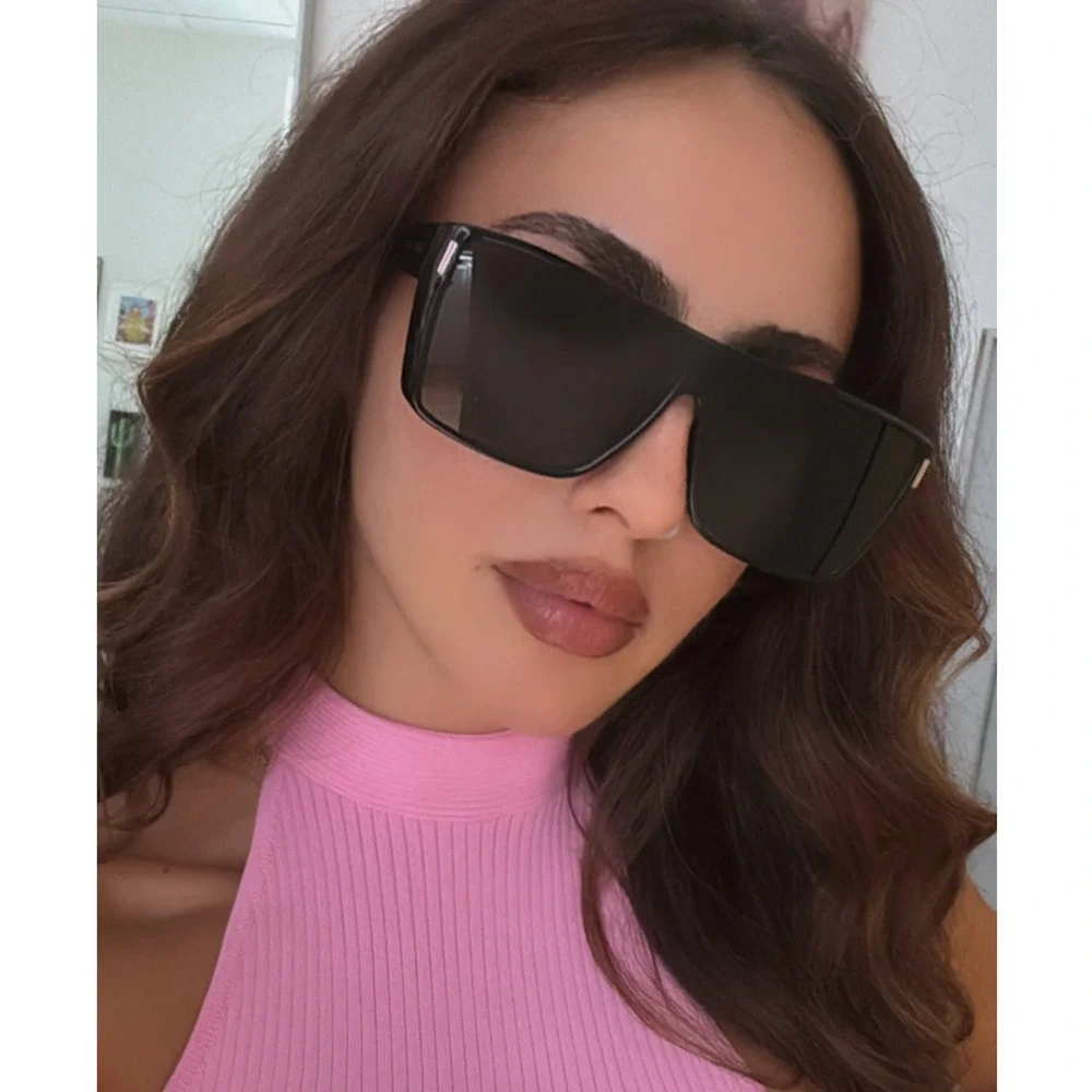 NEW Saint Laurent SL756 Black Flat Top Sunglasses $565